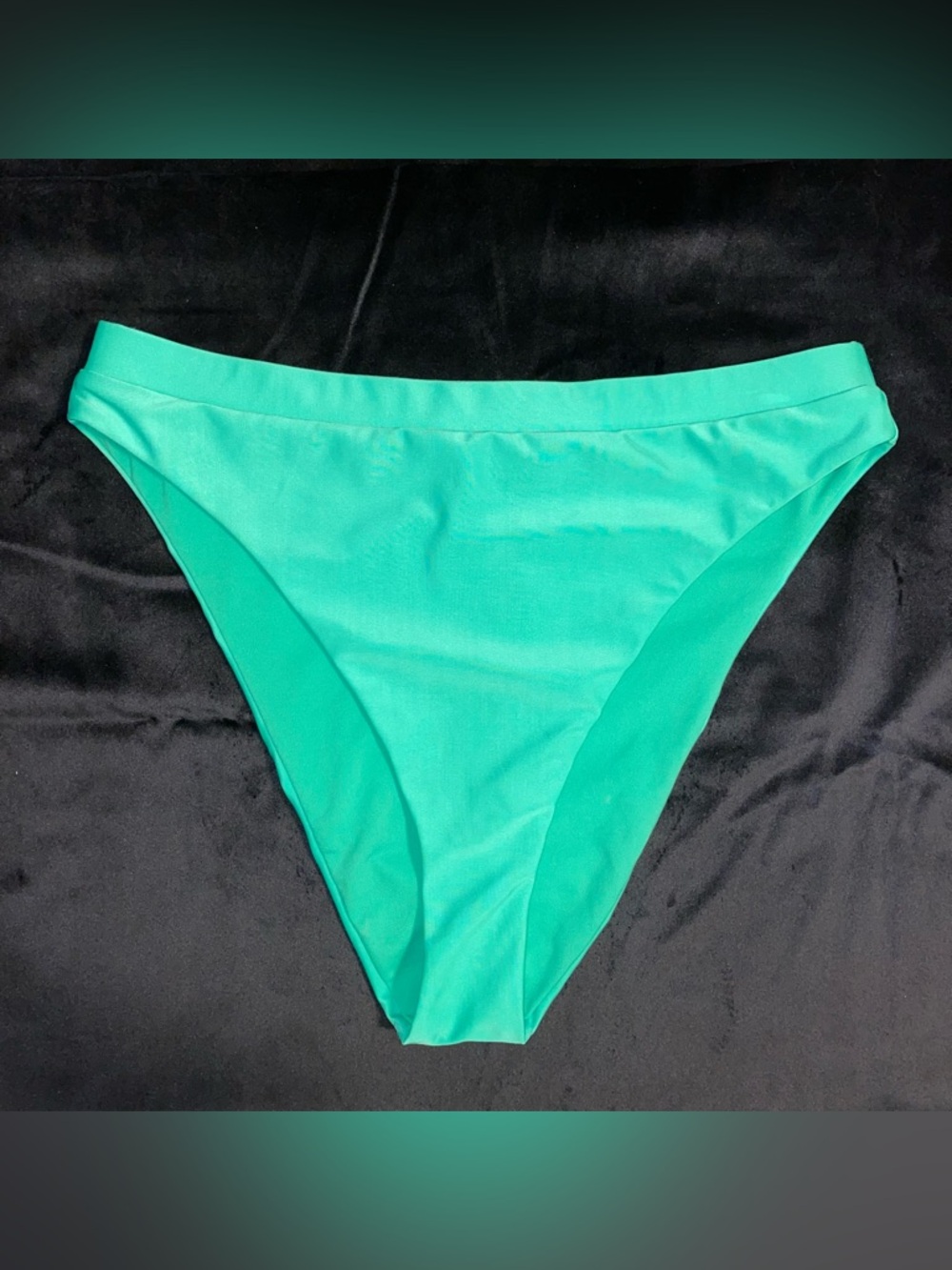 Green High Waisted Bikini Bottoms